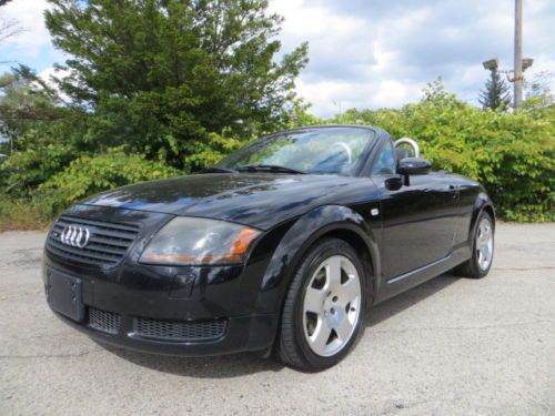 Black 6 speed awd quattro 225 hp power top cabrio black leather dealer trade