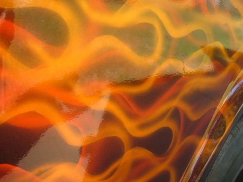 1963 chevrolet short bed step side with custom air brushed flames paint job, image 6