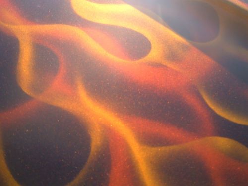 1963 chevrolet short bed step side with custom air brushed flames paint job, image 9