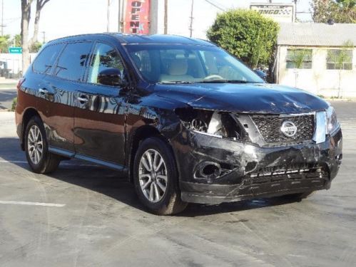 2013 nissan pathfinder le damaged salvage fixer runs!! only 1k miles!! must see!