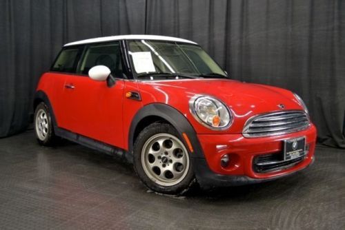 2012 mini cooper auto panoramic roof heated sport seats red with white top