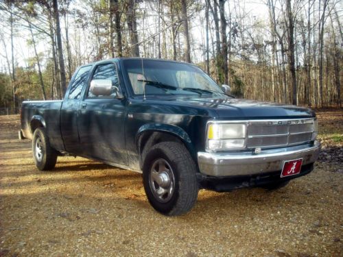 1994 dodge dakota slt v6 green automatic club cab 2wd rwd- nice daily driver