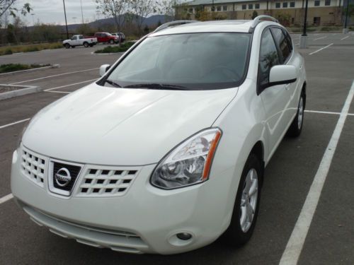 Clean 2008 nissan rogue. sl, awd, leather, white, 2.5l, automatic cvt