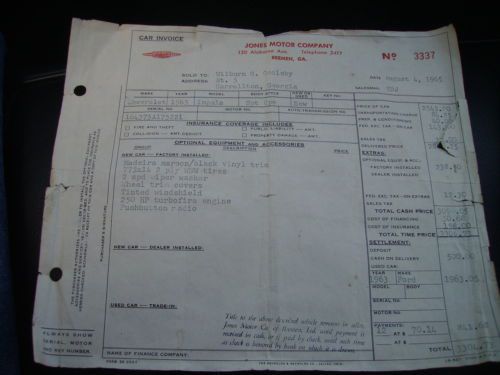 1965 Chevy Impala Matching Number 327 With 3 Speed On Column Lots Of Documents, US $13,700.00, image 23
