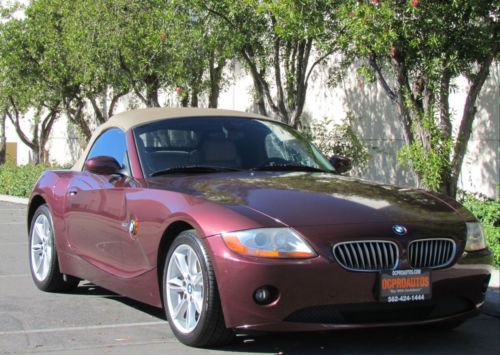 Used 04 bmw z4 roadster premium leather heated seats power seats soft top clean