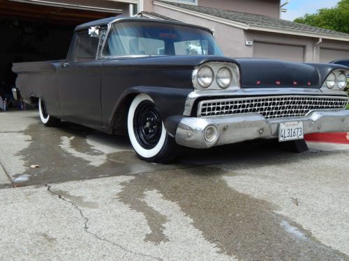 1959 ford fairlane 500 ranchero rat rod project sb 302 c4 tranny custom must see