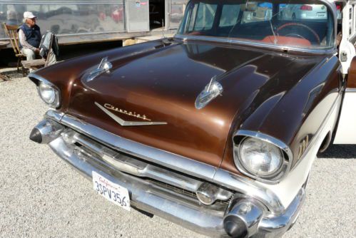 1957 V-8 SoCal Chevrolet Bel Air 4 doors station wagon Townsman, image 5
