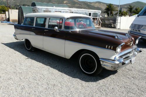 1957 V-8 SoCal Chevrolet Bel Air 4 doors station wagon Townsman, image 6