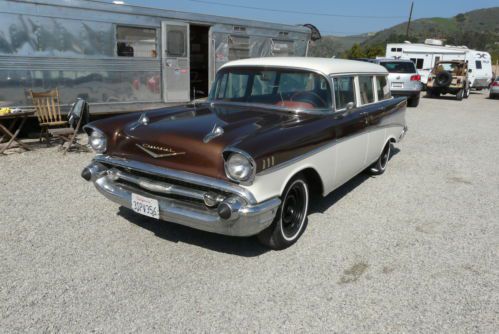 1957 V-8 SoCal Chevrolet Bel Air 4 doors station wagon Townsman, image 13