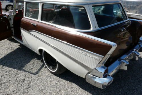 1957 V-8 SoCal Chevrolet Bel Air 4 doors station wagon Townsman, image 36