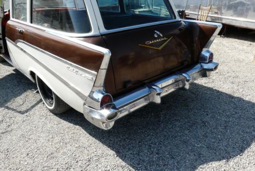 1957 V-8 SoCal Chevrolet Bel Air 4 doors station wagon Townsman, image 37