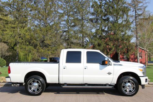 2013 ford f250 crew platinum 6.7l diesel 12k miles lariat 4x4 mint ! no reserve