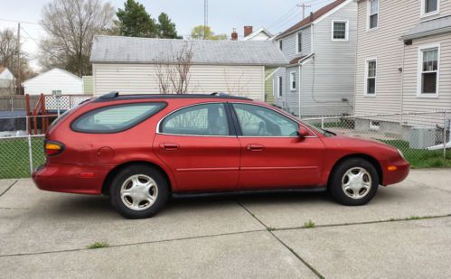 1996 red ford taurus station wagon - runs great!
