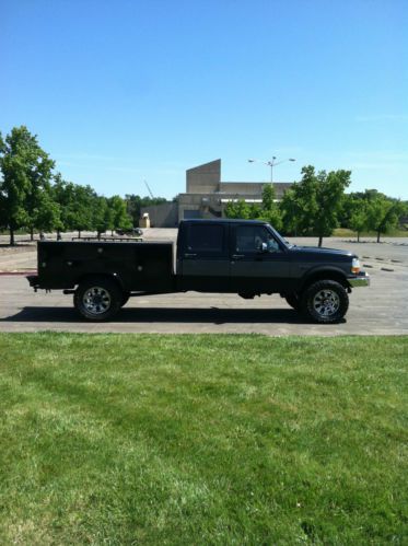 1993 ford f-350 xlt crew cab pickup 4-door 7.3l diesel idi utility bed 4x4