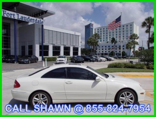 2008 clk350 coupe, white/stone leather, mercedes-benz dealer, l@@k at me,