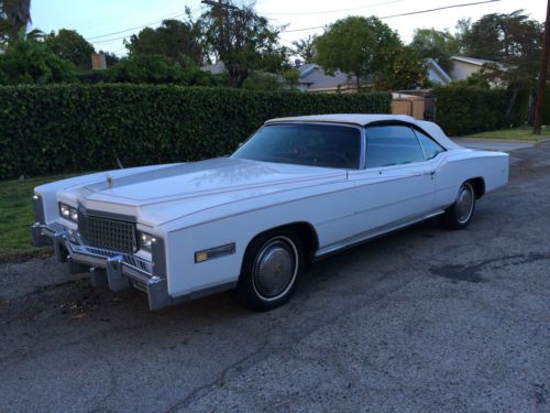 1975 cadillac eldorado  convertible has only 80,000 original miles ca car