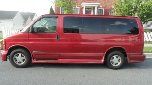 1999 gmc savana 1500 custom craft van, v8, 5.0l, loaded, converts to a cargo van