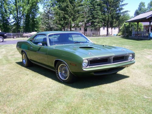 Plymouth barracuda, 440 6 barrel 375hp, ivy green