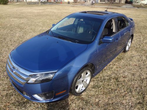 2010 ford fusion sport_3.5l_moon_lhtr_rear spoiler_bckup snrs_rebuilt_no reserve