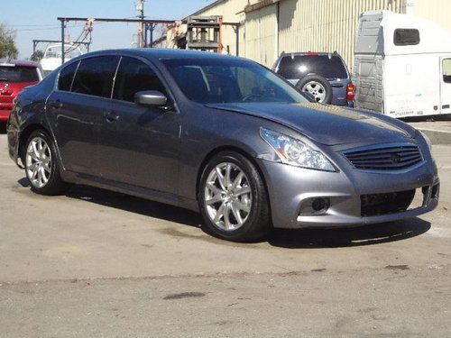 2012 infiniti g37 sport sedan damaged non repairable title only 6k miles loaded!