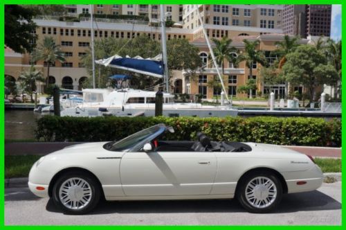 2002 ford thunderbird convertible premium hardtop 53150 miles red interior