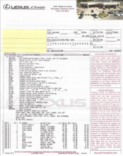 2005 Lexus ES330 Sedan 4-Door 3.3L Excellent 2 Owner Dealer Serviced leather, image 13