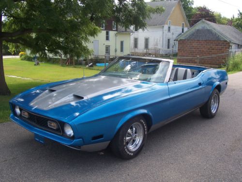 1972 ford mustang convertible project, mach 1 clone, 351c, auto, fresh paint