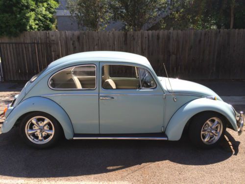 1966 bahama blue volkswagen  bug sedan