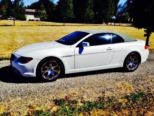 BMW 645CI WHITE CONVERTIBLE LOW MILES TOP OF THE LINE CLEAN TITLE LOW RESERVE, image 8