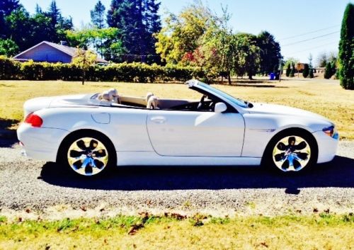 BMW 645CI WHITE CONVERTIBLE LOW MILES TOP OF THE LINE CLEAN TITLE LOW RESERVE, image 12