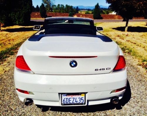 BMW 645CI WHITE CONVERTIBLE LOW MILES TOP OF THE LINE CLEAN TITLE LOW RESERVE, image 13