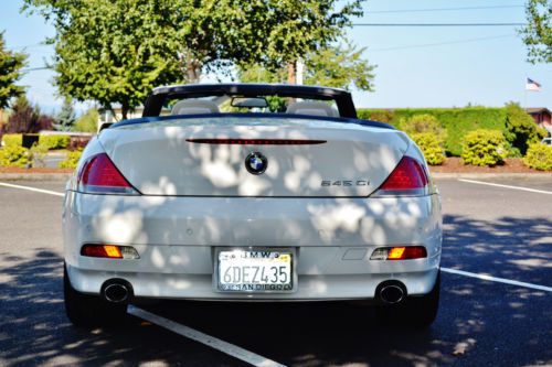 BMW 645CI WHITE CONVERTIBLE LOW MILES TOP OF THE LINE CLEAN TITLE LOW RESERVE, image 15