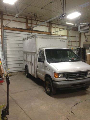 E350, ford, white, cargo, van, box, cutaway, commercial, toolbox