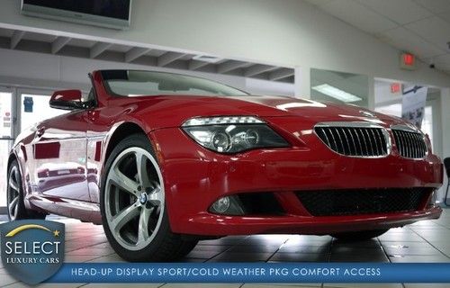 1 owner 650i convertible hud sport prem sound cold weather pkg sat &amp; hd radio!!