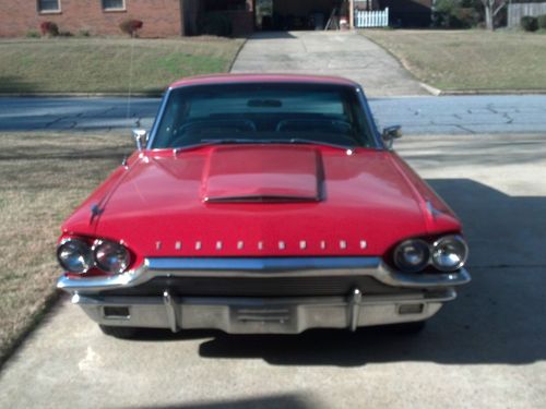 1964 ford thunderbird red coupe 390 v8  4 barrel runs good