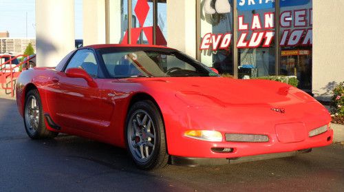 2002 chevrolet corvette z06 5.7l 405 hp red int. 18798 miles!! beautiful!
