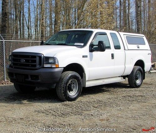 2004 ford f-250 xl 4x4 pickup truck extended cab 4 door 5.4l v8 triton w/canopy