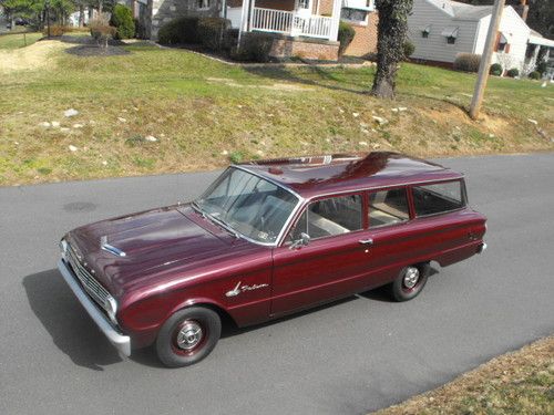 1963 falcon 2 door wagon, rare interior, runs &amp; drives good way cool, no reserve