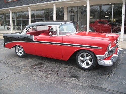 1956 chevrolet bel air two tone 327 4 speed  ac recent restoration