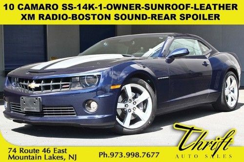 10 camaro ss-14k-1-owner-sunroof-leather-xm radio-boston sound-rear spoiler