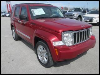 2008 jeep liberty 4wd limited 4x4 4 wheel drive premium inferno red black roof