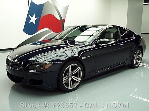 2007 bmw m6 5.0l v10 carbon roof nav wood trim only 23k texas direct auto