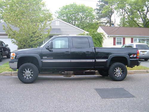 2001 gmc 2500hd 4x4 diesel lifted, monster, crewcab pickup