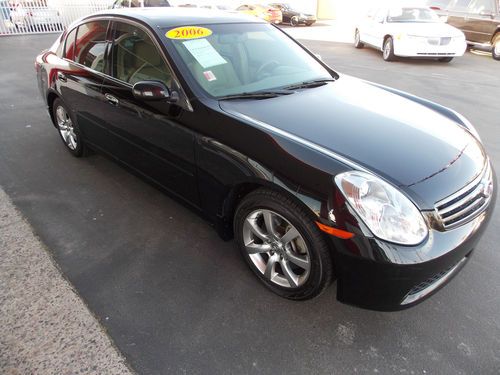 2006 infiniti g35  4-door 3.5l - black w beige interior, sharp! ** no reserve **