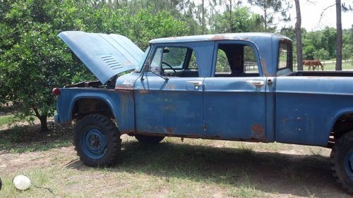 1964 dodge w200 power wagon 4x4 crew cab military pickup 4 door