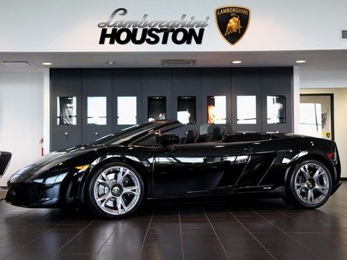 2010 lamborghini gallardo lp560-4 spyder e-gear black camera nav loaded 4k miles