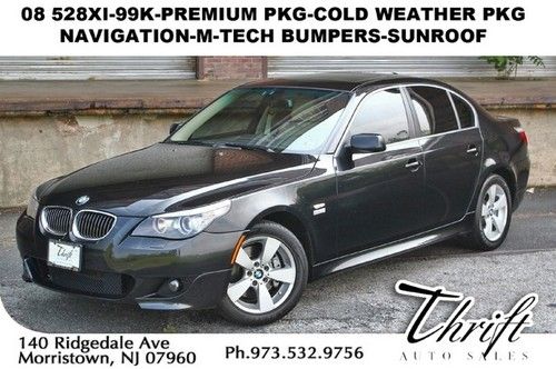 08 528xi-99k-premium pkg-cold weather pkg-navigation-m-tech bumpers-sunroof