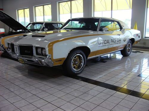 Authentic 1972 hurst/olds cutlass w45 a/c indy pace car
