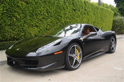 2011 ferrari 458. rare brown interior. 4k miles. huge window sticker. carbon