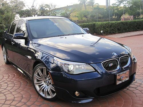 Bmw 550i/m5 sport package/cld whthr pkg/cmfrt pckg/nav/cd/dvd/sat/ no reserve